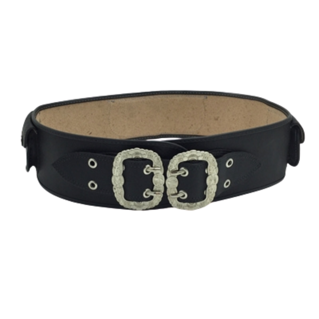 Leather belt with Double G buckle, gucci belt 